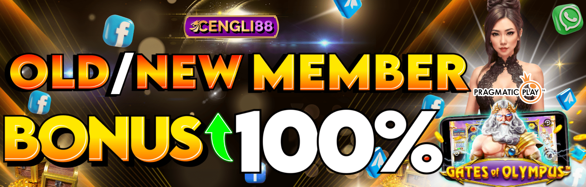 BONUS 100% OLD/NEW MEMBER PRAGMATIC PLAY